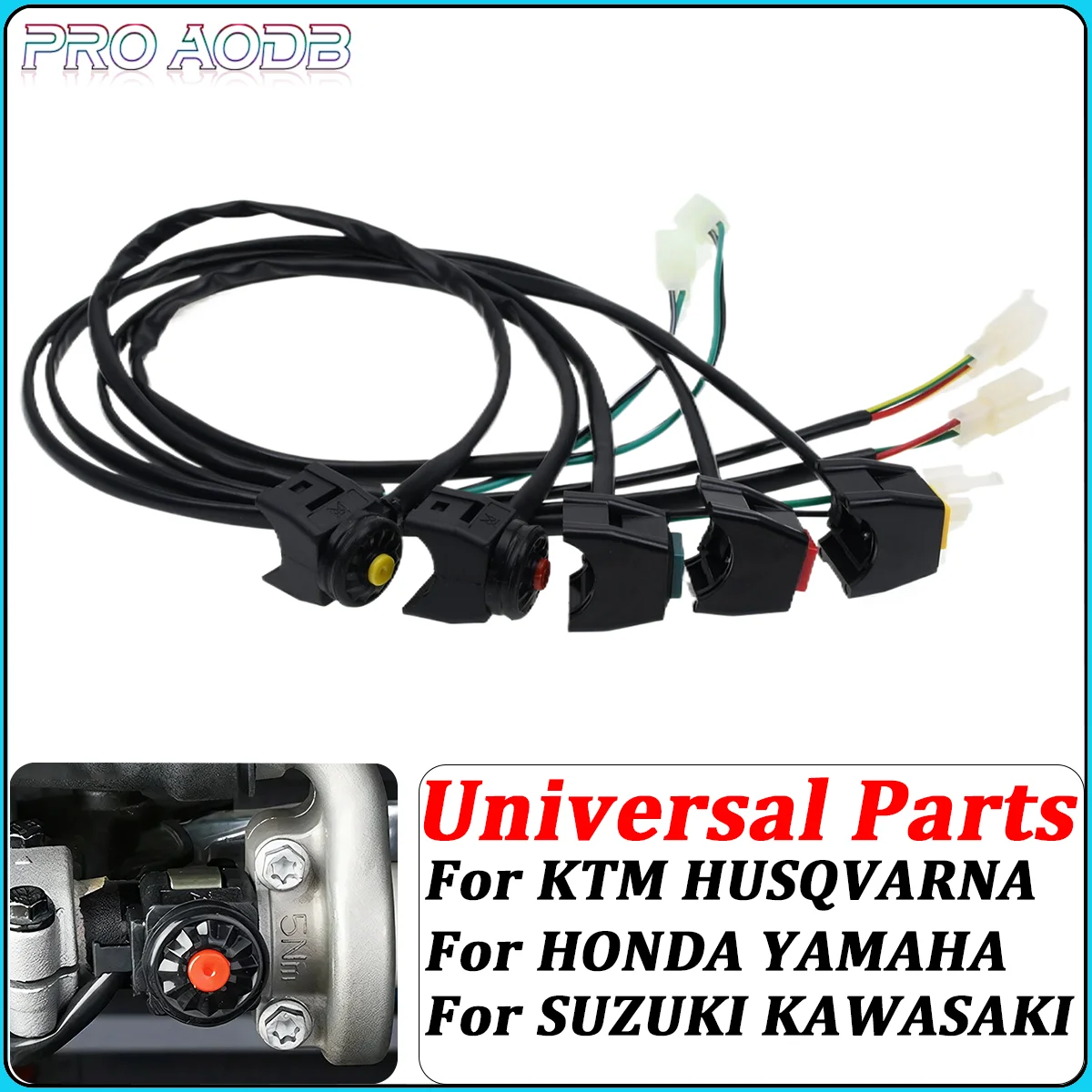 

22mm Durable ATV Motorcycle Dual Sport Quad Start Horn Kill Off Stop Switch Button Motorbike Accessories Control Handle Switches
