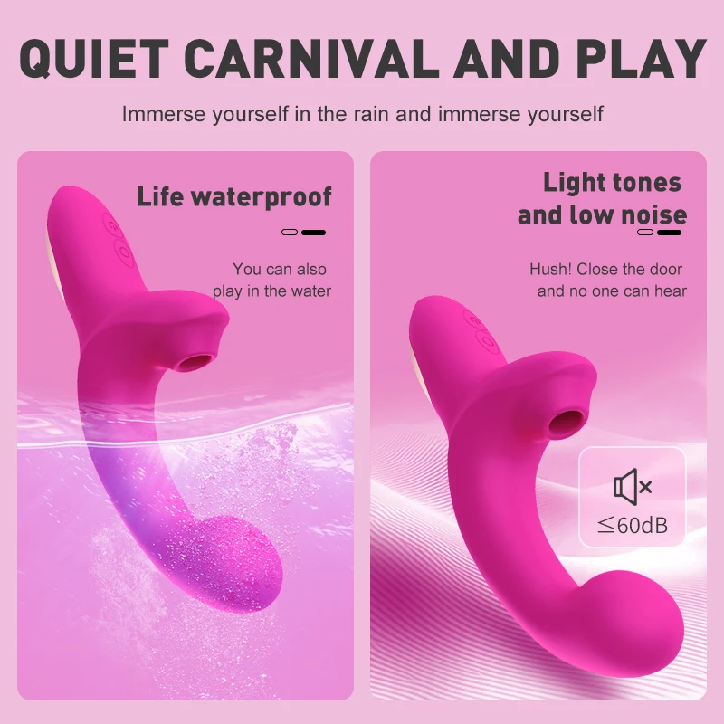 Powerful 20 Speeds Dildo Vibrator Female Clit Sucker Vacuum Clitoris Stimulator Adults Goods Finger Wiggling Sex Toy for Women view 6