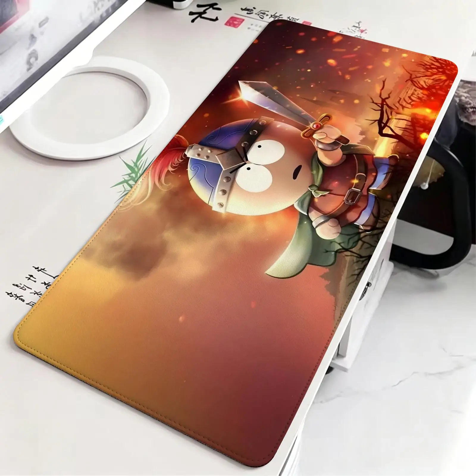 Mouse Pad Esports gaming mouse pad, stitched edge computer desk mat,anime style desktop mouse mat South Park