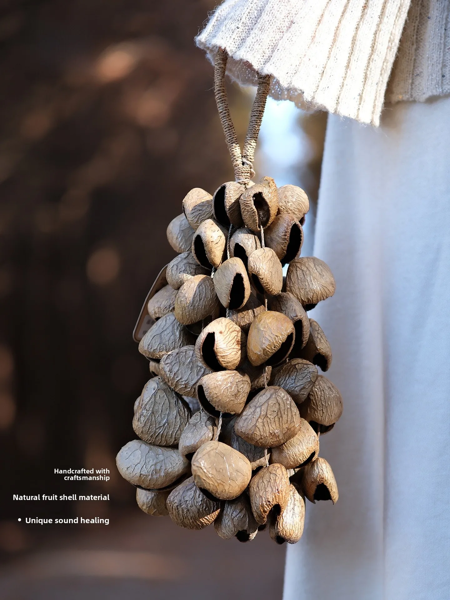 Natural Plant  Handmade Meditation Instrument Stress Relief Healing Music Wind Chimes Woodfish Daily Life Decoration Gifts