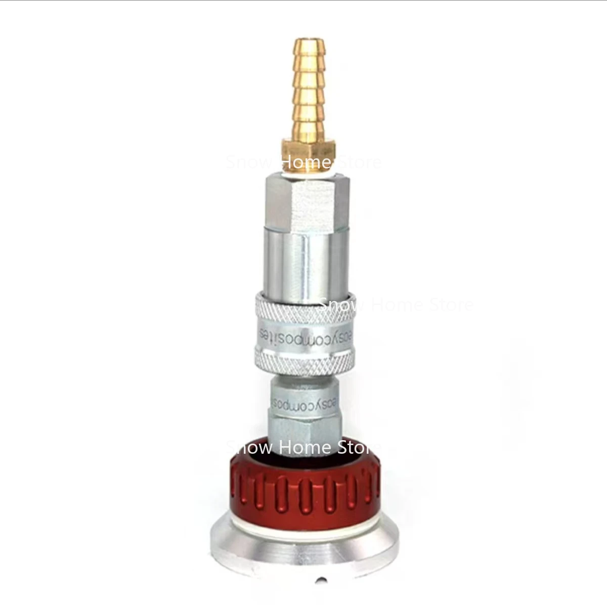 1PC Self Sealing Metal Vacuum Valve Nozzle Reusable Vacuum Bag Connector for Prepreg Vacuum Process Carbon Fiber Resin Infusion