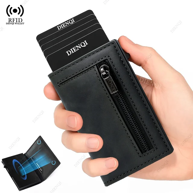 Multi-card Slot Men Wallet Business Card Holder Fashion Folding Large-capacity Coin Purse PU Leather Black Short Purse Card Case 1