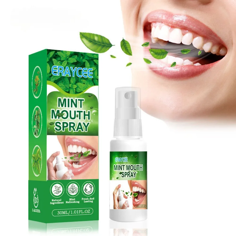 Mint Mouth Spray Mint Breath Mist Sprays Mouthwash Spray Gentle Mint Moisturizing Mouth Spray Sugar-Free Portable pastillero