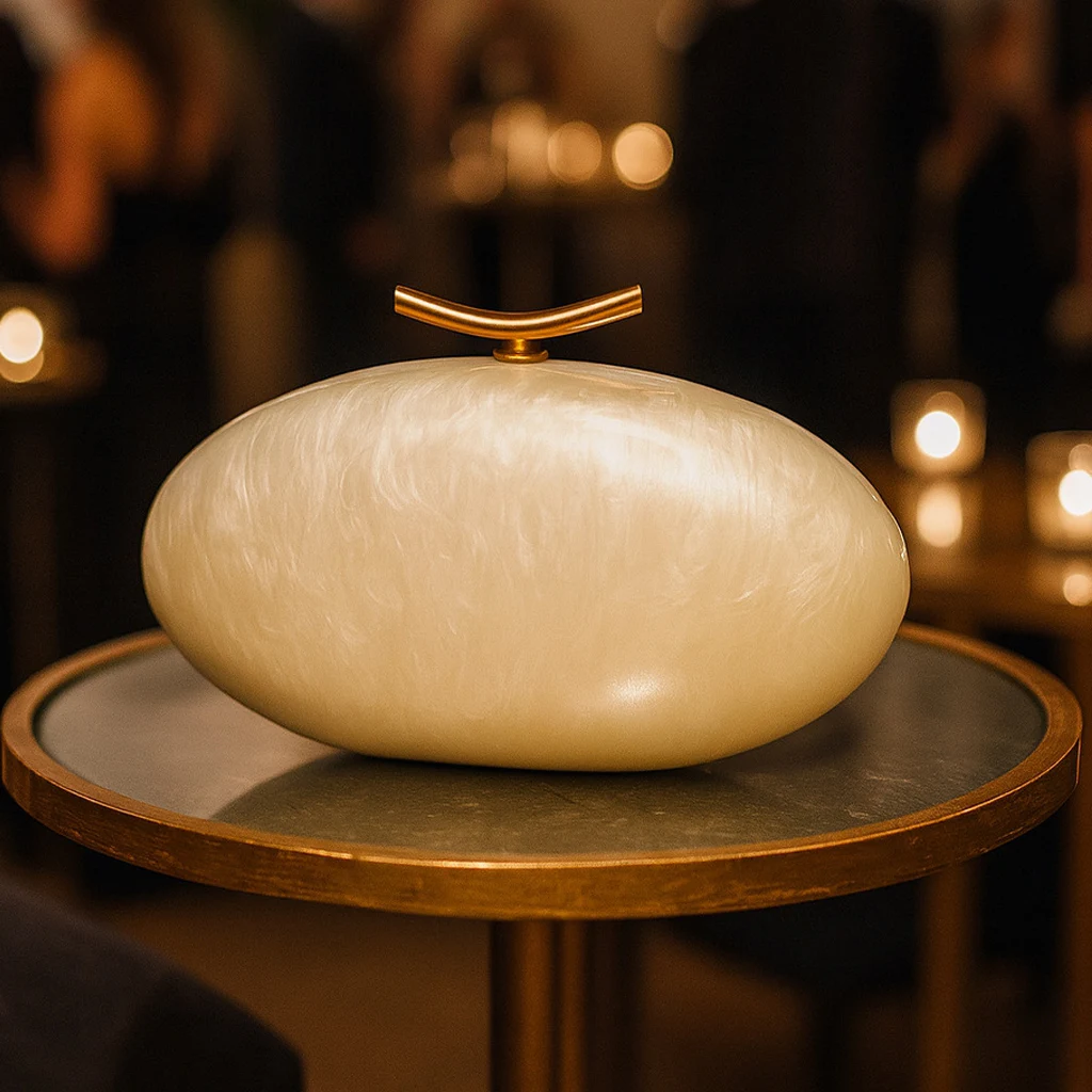 

2025 женская новая европейская и американская сумка через плечо на одно плечо, акриловая сумка в форме ракушки, модный свадебный банкетный клатч