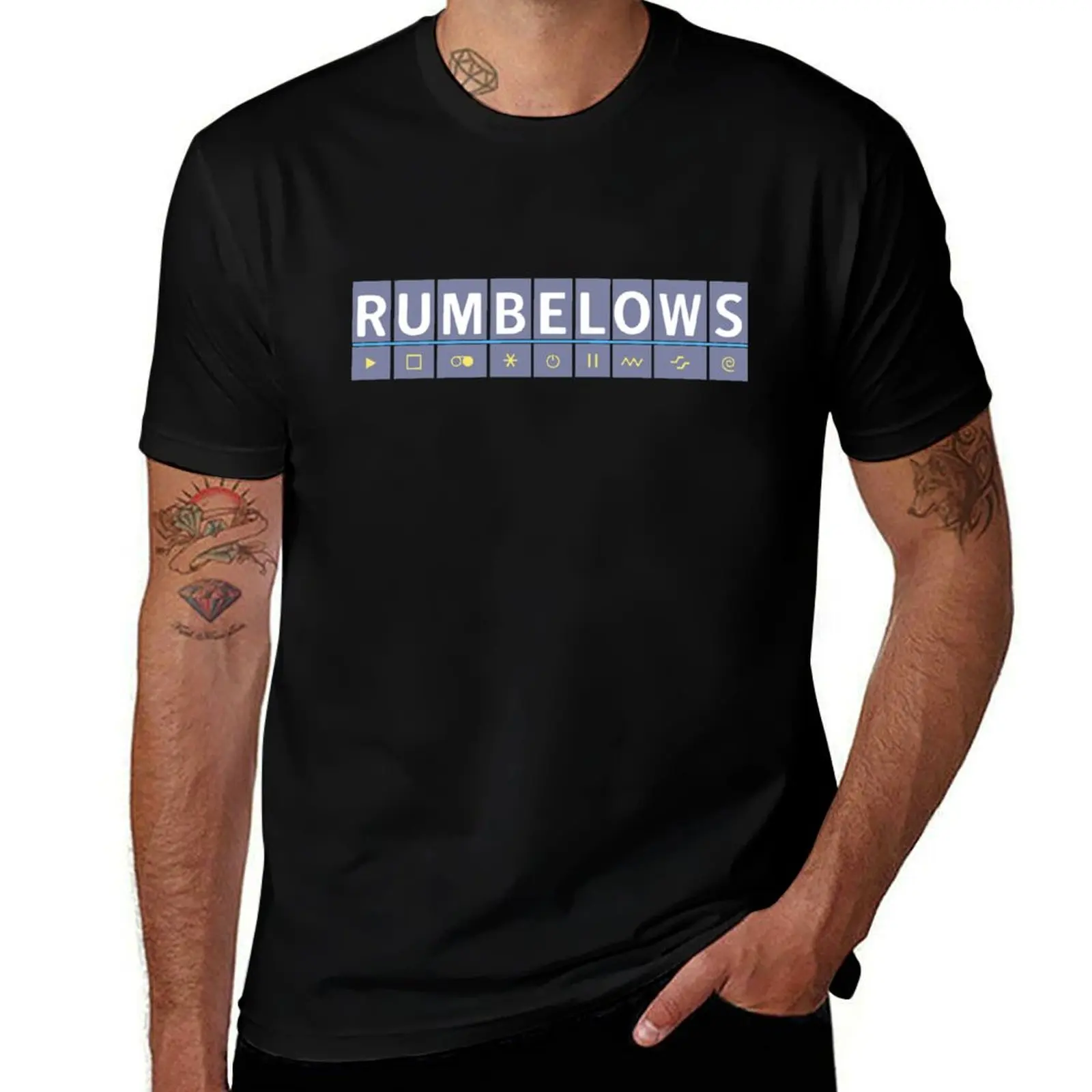 

Rumbelows Retro Logo T-Shirt anime Short sleeve tee customs design your own sports fans mens designer clothes