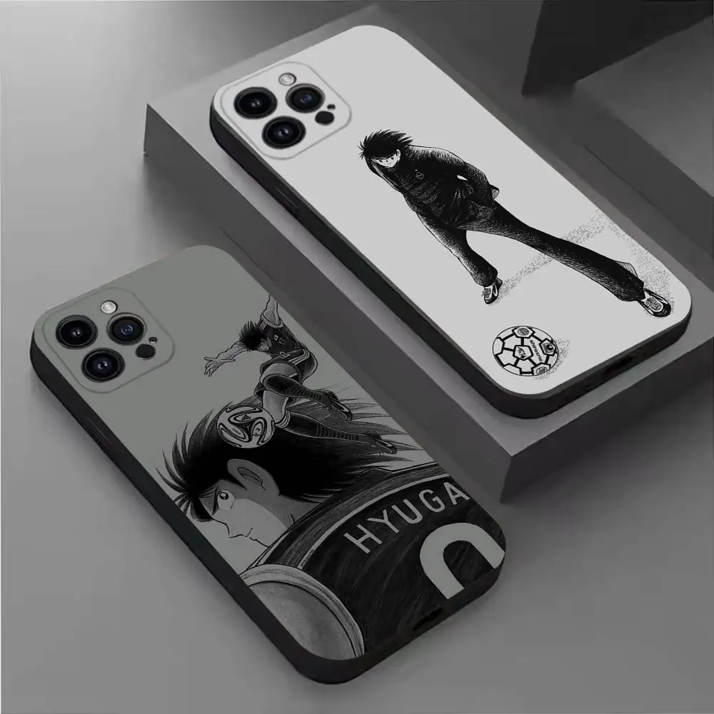 

Comic C-Captain Tsubasas Phone Case For iPhone 16,15,14,13,12,11 Plus,Pro Max,XS,X,XR,SE,Mini,8,7,Soft Silicone Black Cover