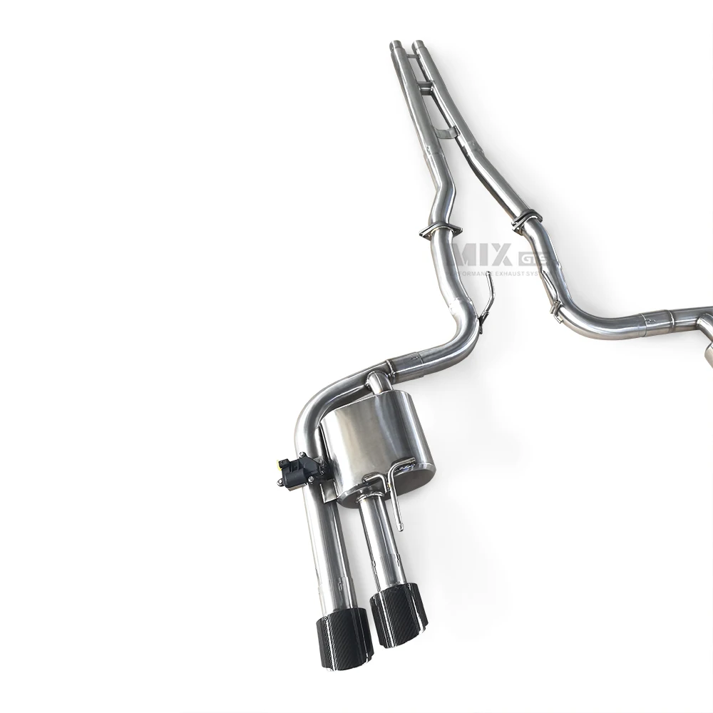 For GT 5.0 V8  SS304 Tuning Cat Back Exhaust Dynamic Valved Exhaust System