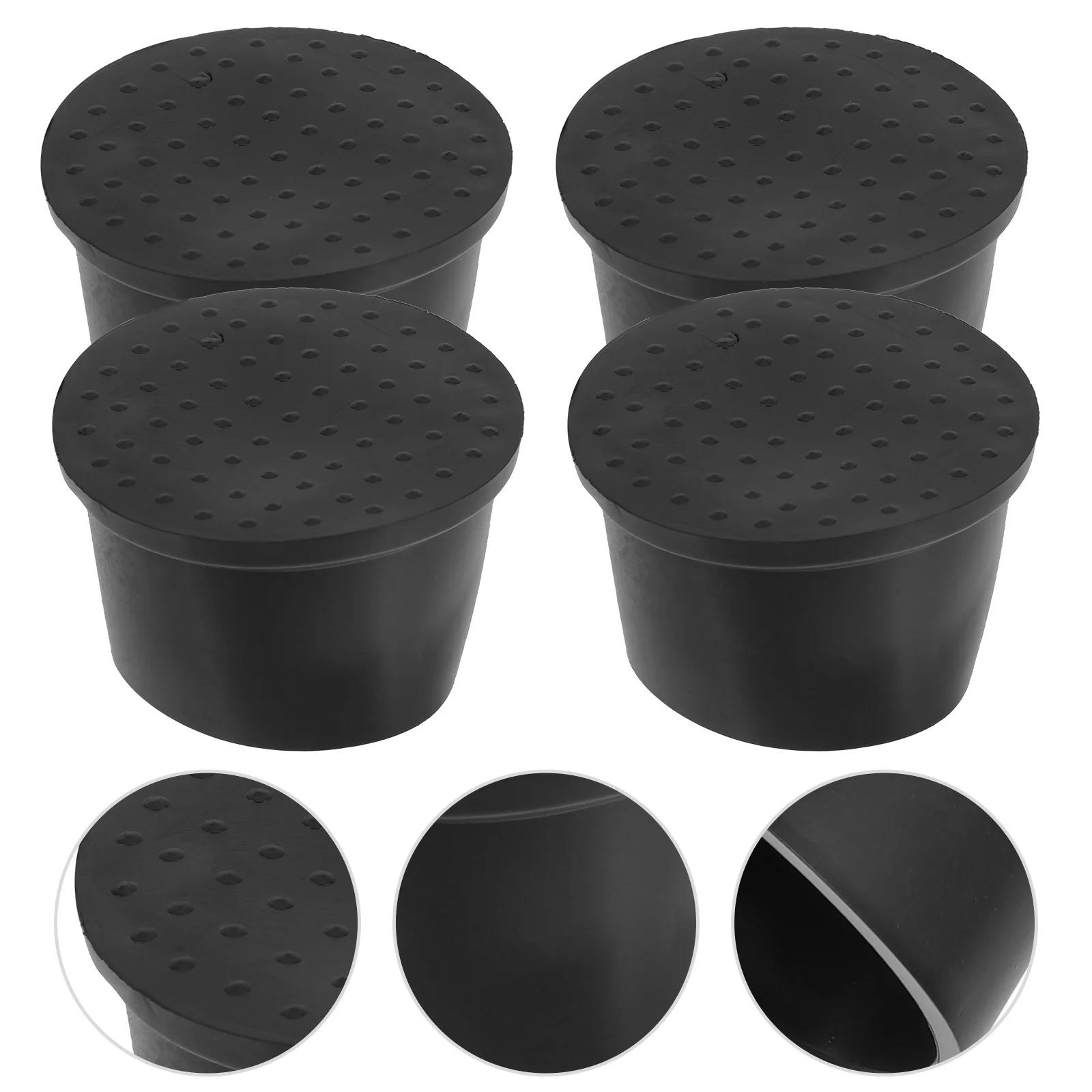 

4 pcs Round Rubber Caster Cups For Furniture Chair Bed Wheel Stopper Non-Slip Floor Protector Furniture Leg Caps