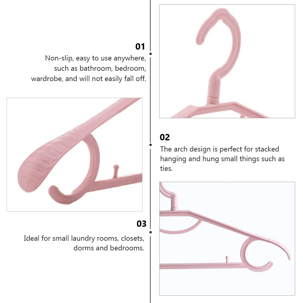 

5 Pcs Coat Hanger Non-slip Clothes Hangers Trouser Plastic Pp Multipurpose Rack
