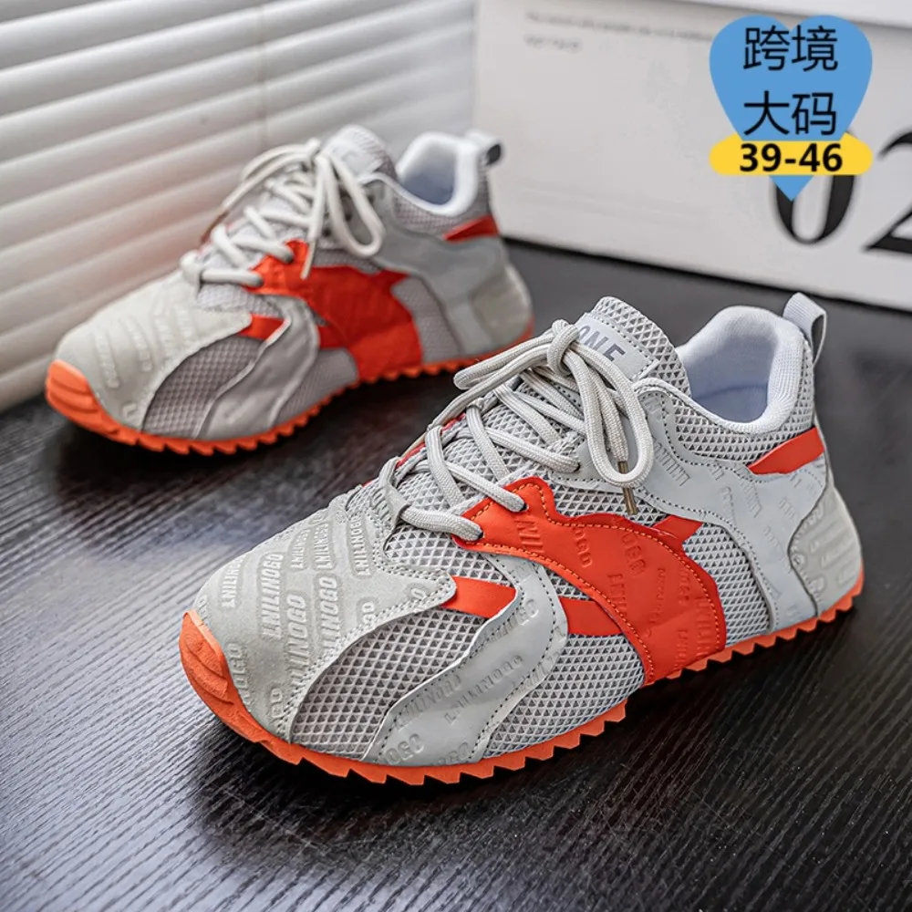 

Мужские кроссовки Chunky Sneaker больших размеров 45-46, оригинальные дизайнерские, модные повседневные, из кожи и ткани, с увеличенной внутренней платформой