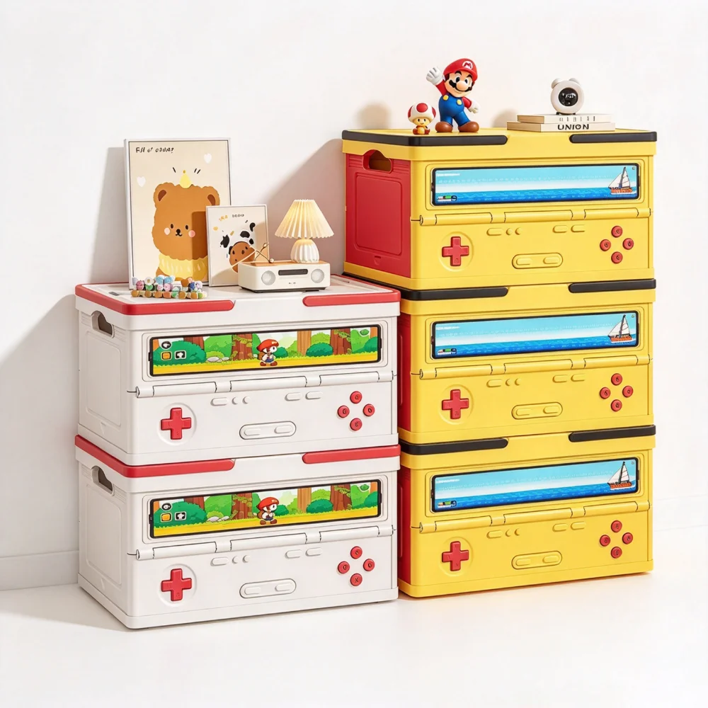 Toy Storage Box, Foldable New Game Console Storage Box, Household Miscellaneous Backup Storage Turnover Box
