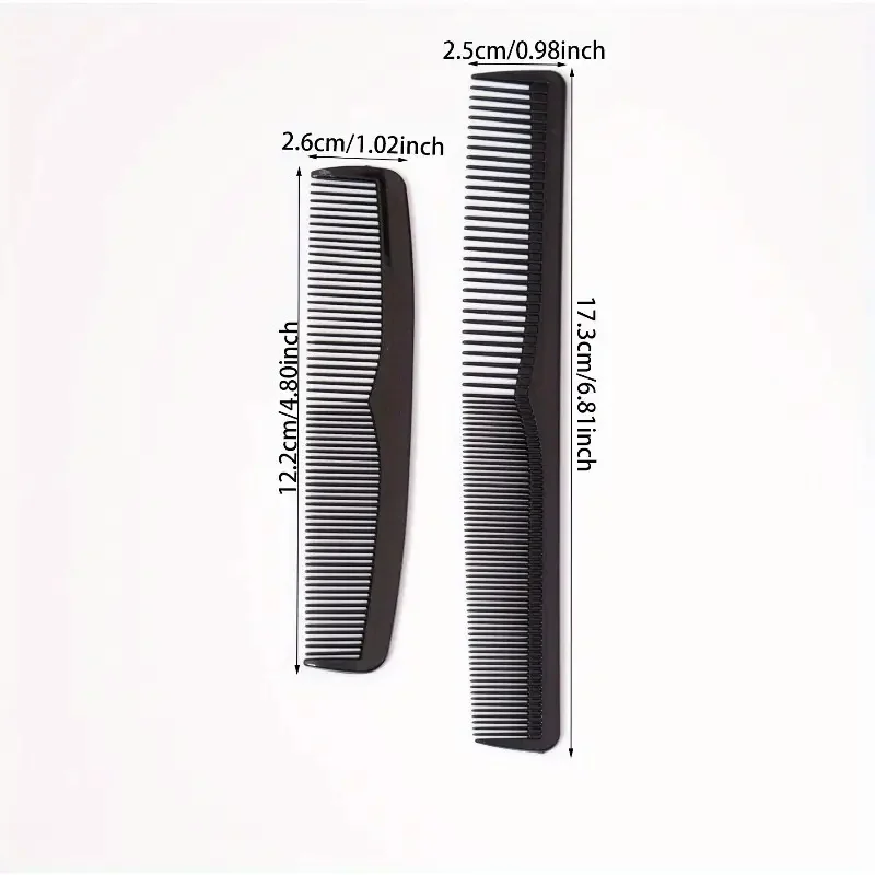 2pcs Anti-Static Heat-Resistant Fine Plastic Comb Set for Women And Men Pocket Size Special for Real Hair Wigs