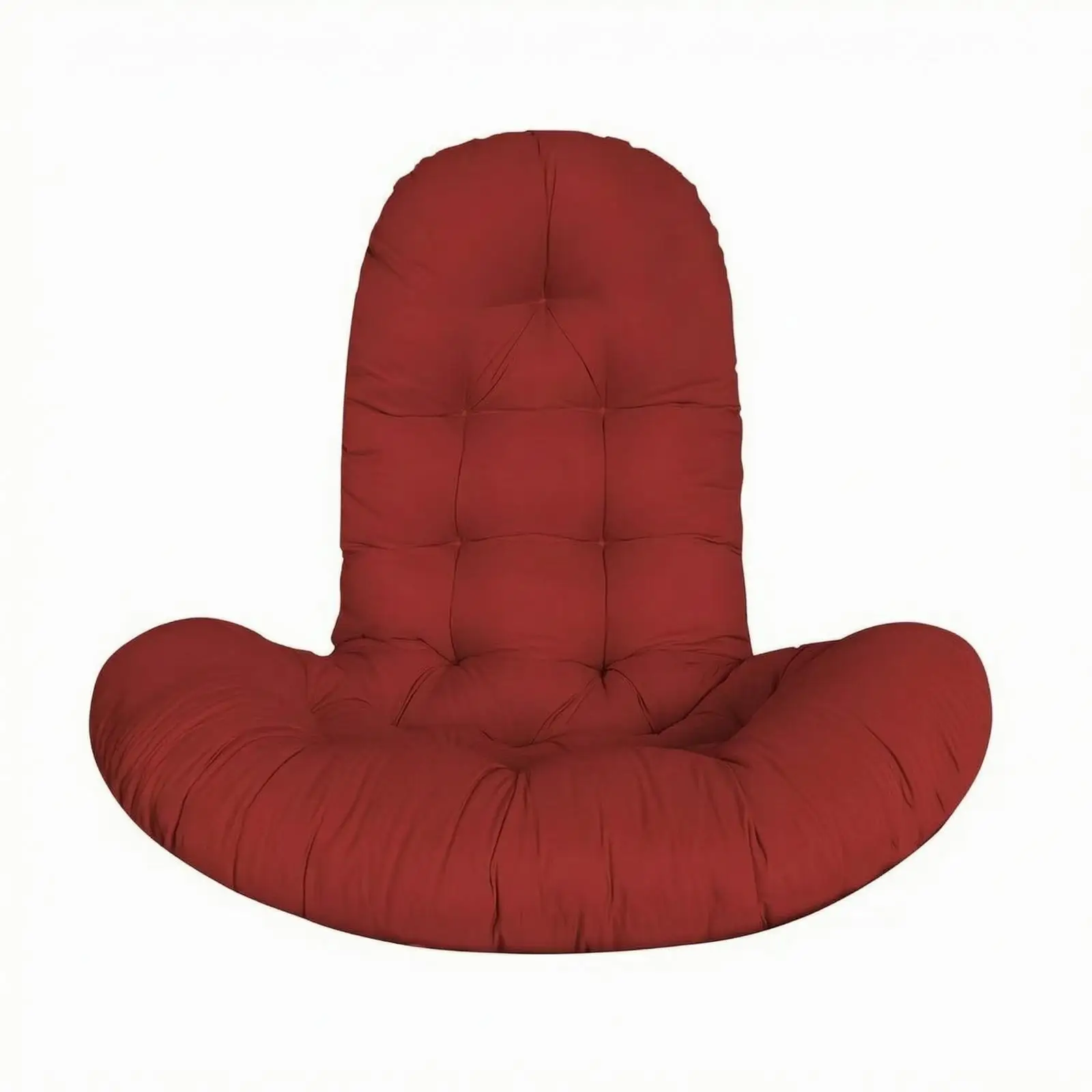Outdoor Hanging Chair Cushion Waterproof Tufted Polyester Swing Seat Pad with Backrest for Indoor Outdoor