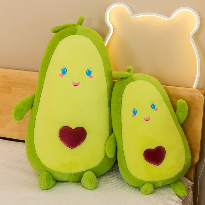 50-100cm Kawaii Stuffed Fruit Green Giant Avocado Plush Toy Soft Doll Big Sleeping Pillow Cute Birthday Gift for Girl Room Decor