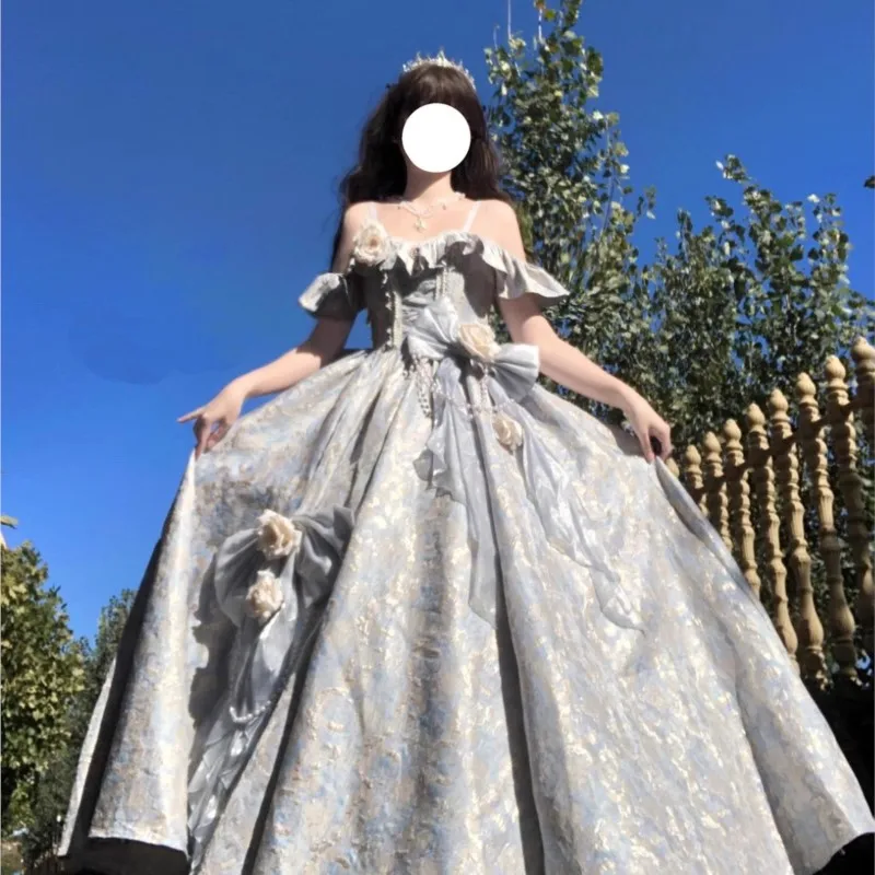 Robe de mariage à fleurs bleues pour adultes, magnifique robe formelle, jupe RapIndustry