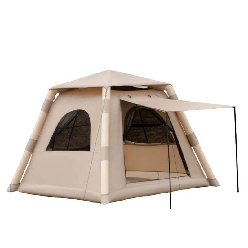Factory Direct 2026 Family Wild Luxury Camping House Inflatable Tent Large Space Multi-person Party Picnic Rainproof Quick Open