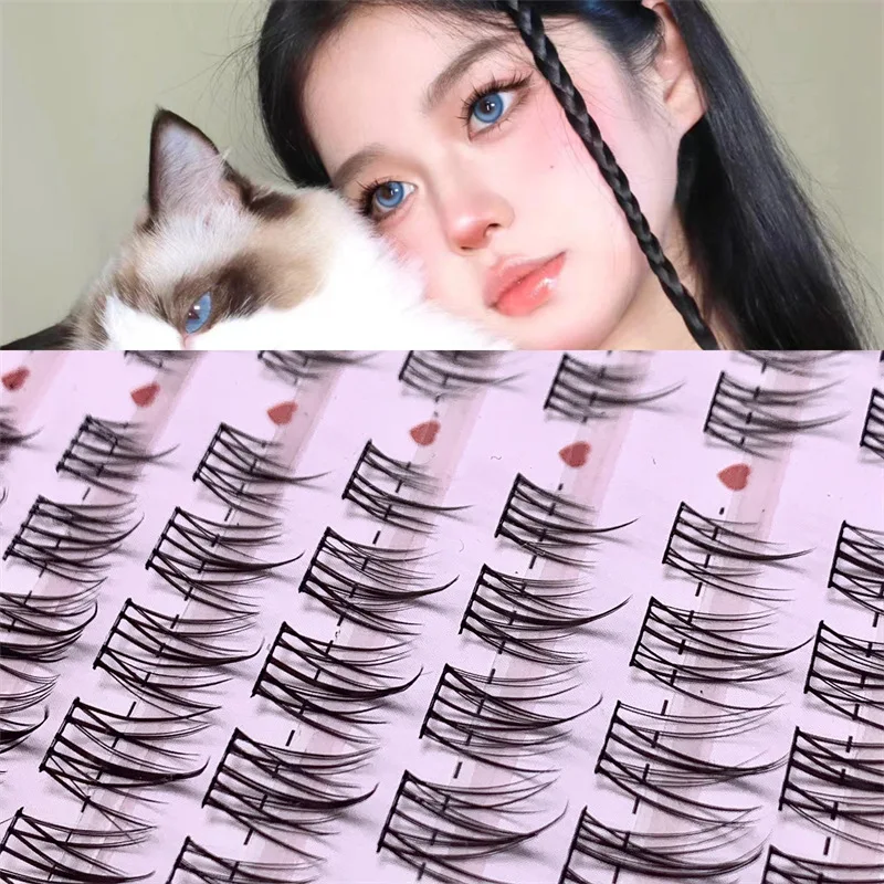 100 Bundles Large Capacity Sunflower False Eyelash Personal Eyelash Natural Single Cluster Fast DIY False Eyelash Novice