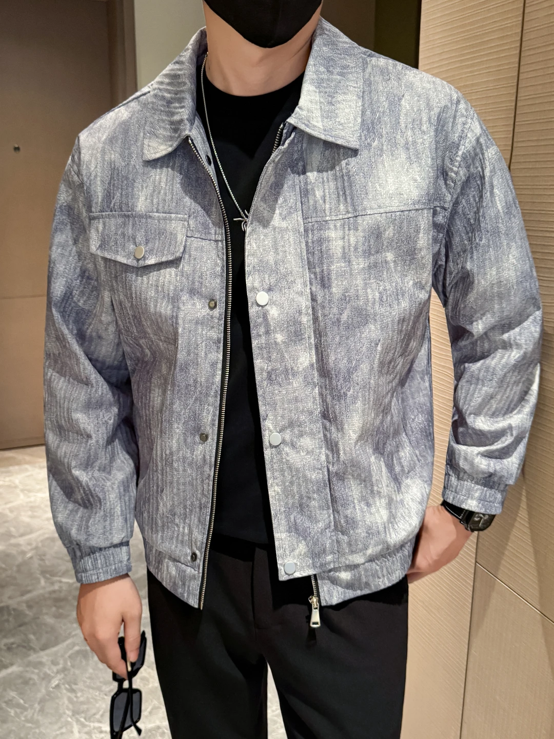 

Casual Sle Men's Leather Jaet Warmth Flip Collar Biker Coat Autumn Winter Faionable Workwear Straight Cut Polyester Fiber