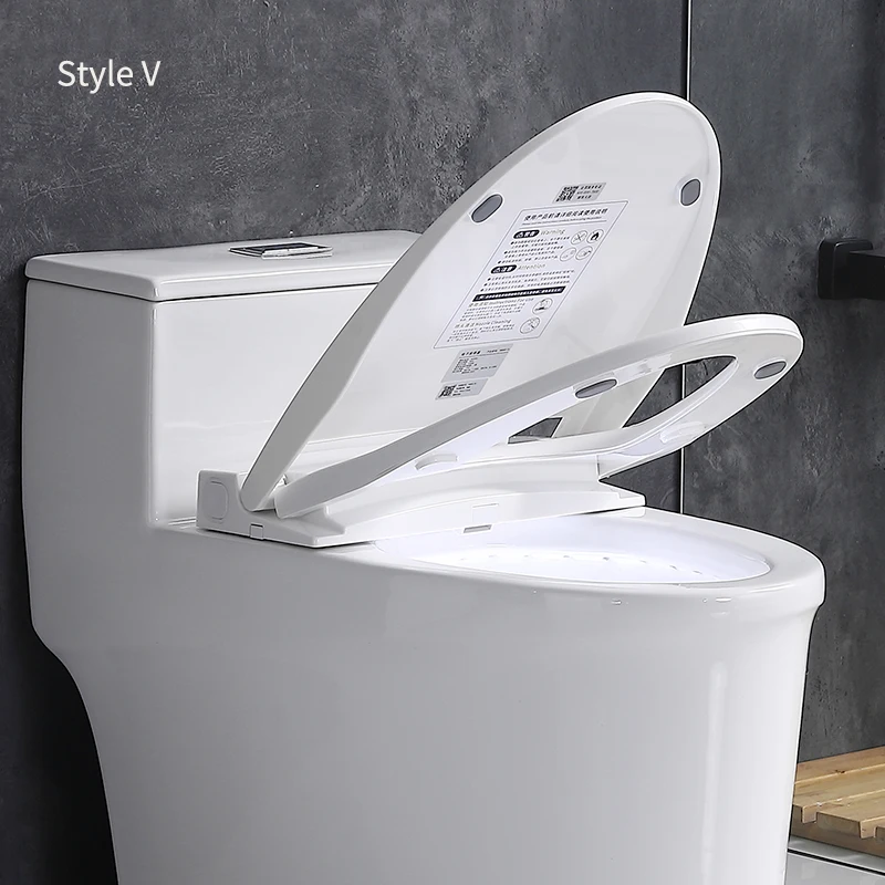 U-shaped ultra-thin smart toilet cover, automatic spray intelligent heating toilet seat with remote control three configurations