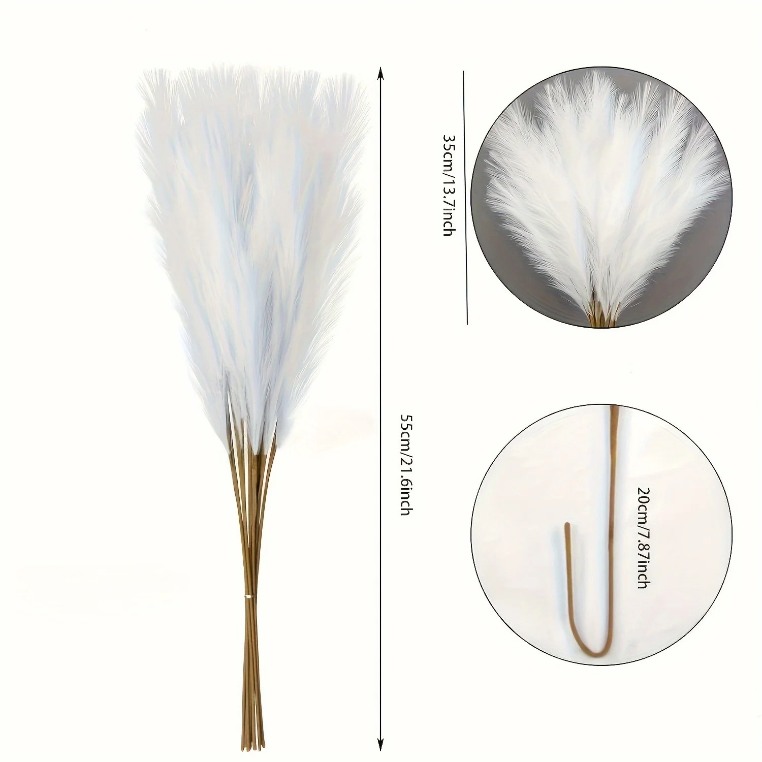 زينة قصب بامباس الاصطناعية - لديكور المنزل والحفلات وعيد الميلاد وحفلات الزفاف والمناسبات الخاصة - عشب القصب الاصطناعي