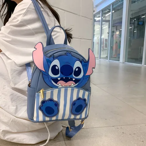 Imagen 2 del producto La nueva mochila de punto divertido de dibujos animados de Disney es linda para salir a almacenar mochilas escolares pequeñas y mochilas femeninas de cuero PU dulce