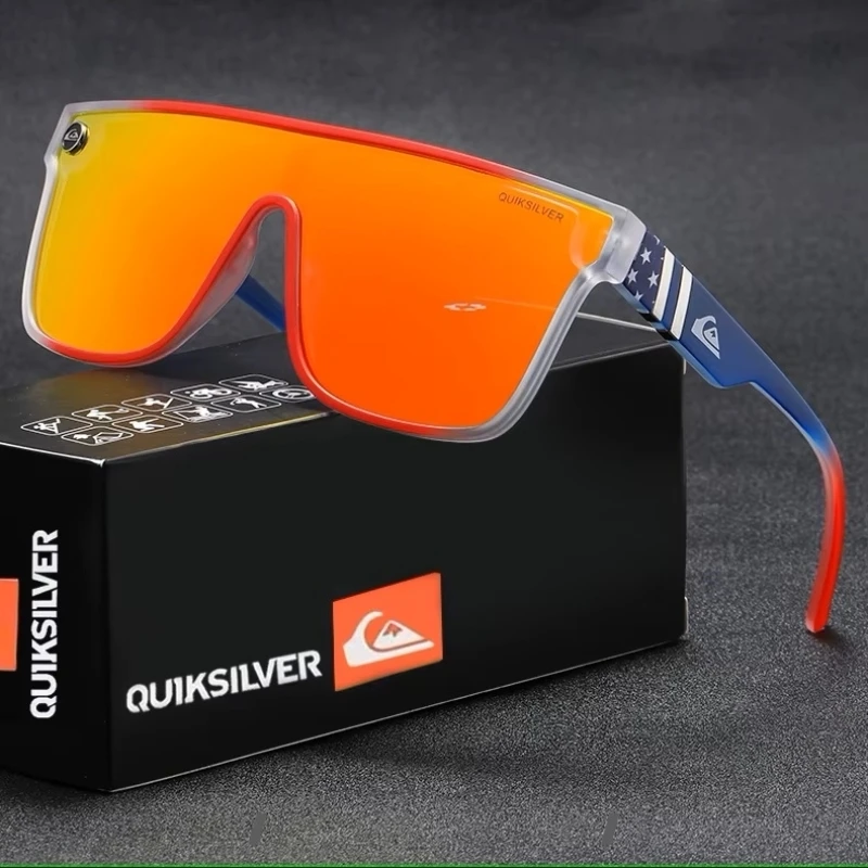 QUIKSILVER New Fashion Sunglasses Men Women Outdoor Large Frame Oversized Sports Goggle  Beach Sun Glasses Colorful Uv400