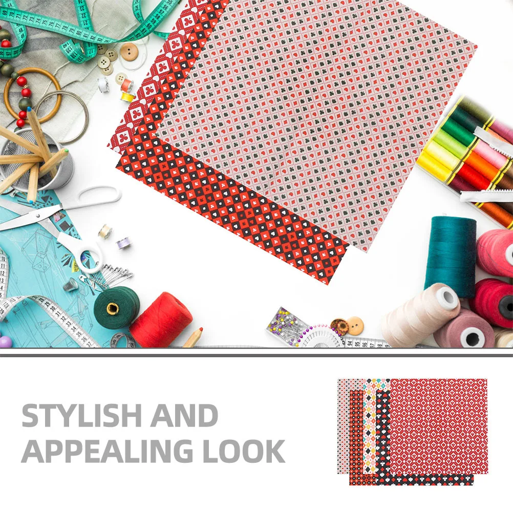 

10pcs Love Heart Cotton Fabric Sheet Patterned Quilting Craft Diy Sewing Material For Bag Hair Accessory Gift Winter Quilt