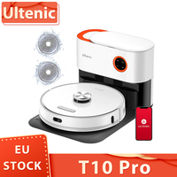 Ultenic T10 Pro Robot Vacuum Cleaner with Self Emptying Station 4000Pa Suction Dual SpinPower Mopping 3.3L Dustbag APP Control