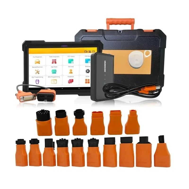 2023 Humzor NexzSYS 666 أداة تشخيص كاملة للعشاء مناسبة للسيارات والشاحنات الثقيلة 12-24 فولت