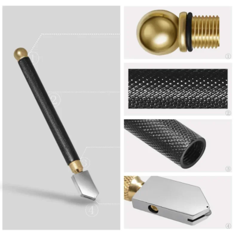 

DIY Breaking Hand Tools for Glazed Tiles, Mirror Glass, 5pcs Lightweight Pencil Style Durable Glass Tile Cutter