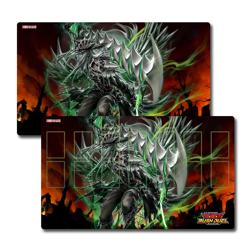

Yugioh Guyghasberg the Defiant Soulclad Sword Play Mat Yu-Gi-Oh! TCG OCG Коллекционные карточные игры Коврик из дуэльной пластины Резиновый коврик для карт