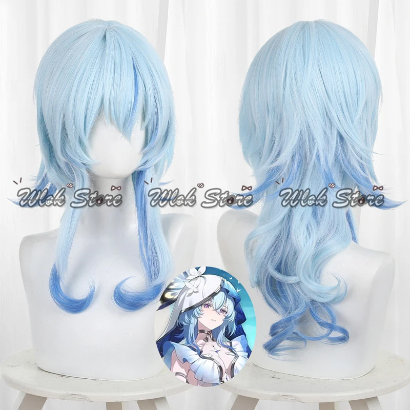 

Game Wuthering Waves The Shorekeeper Cosplay Wig Heat Resistant Light Blue Hair Women Halloween Party Carnival Costume Accessory