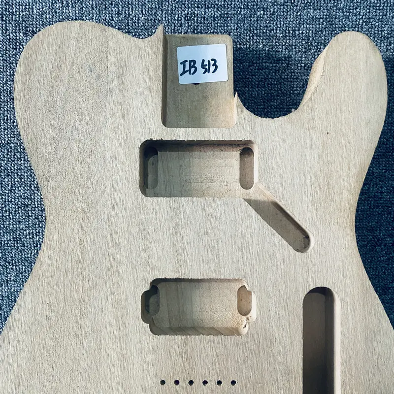 IB513 String Through Body TL Guitar Body 2 Humbucker Pickups Semi Finishing No Paints for Tele Electric Guitar Replace DIY