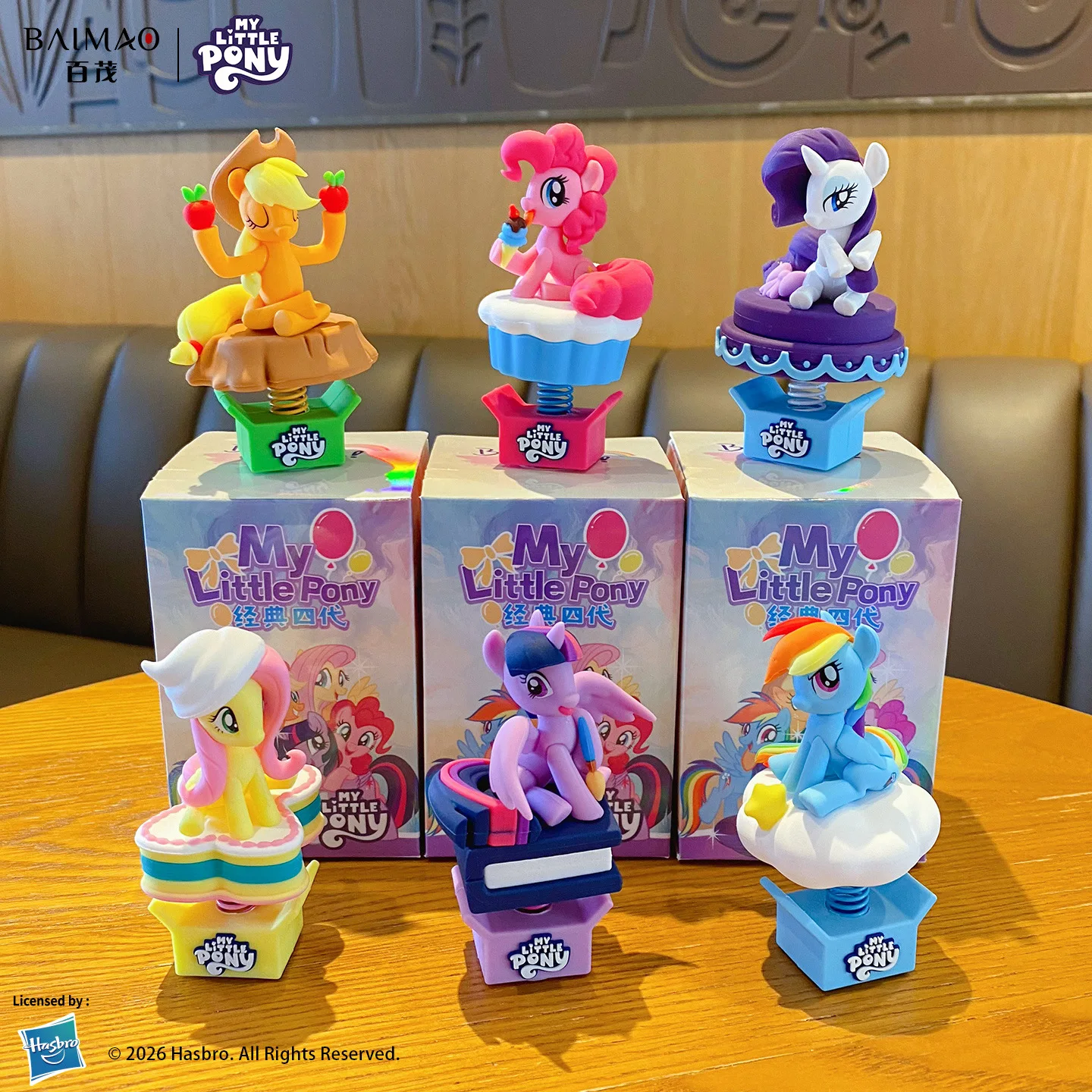 Figura de Ação My Little Pony Fluttershy Rainbow Dash Twilight Sparkle Rarity Roly Poly Ornamento de Mesa Colecionáveis Presentes para Crianças