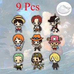 Broche criativo One Piece Cartoon, Anime, Personagens de Cinema e Televisão, Emblema do Metal, Luffy, Nami, Acessórios Pin, Bonito, 1 Conjunto