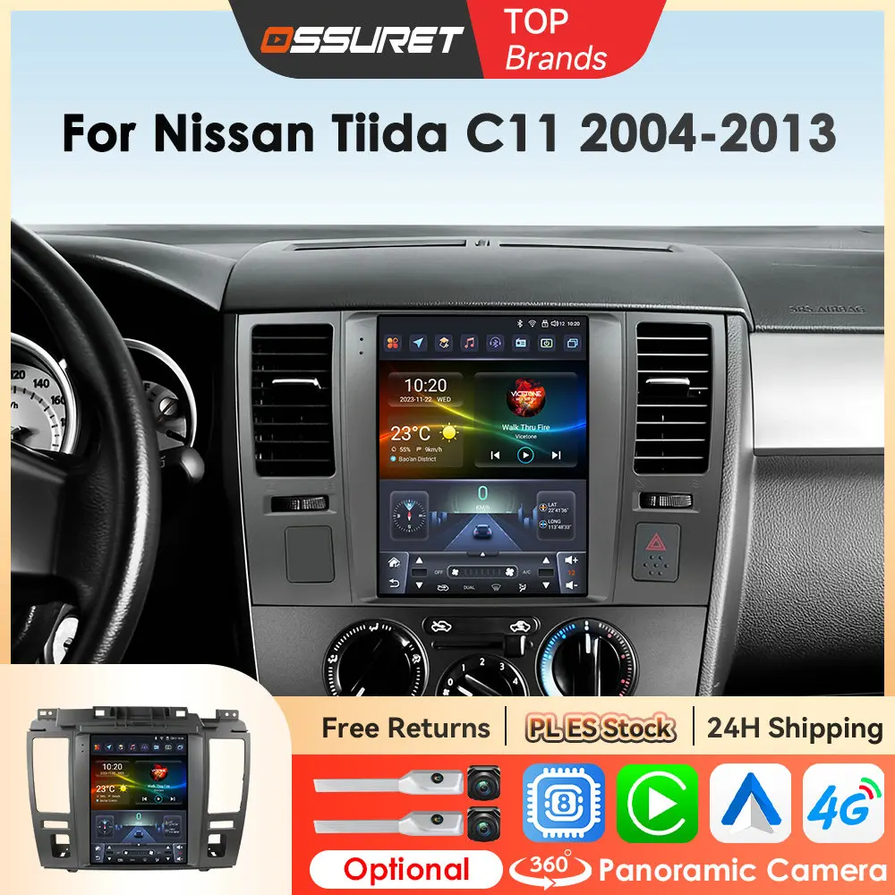 

Audio 9.7'' 2Din 4G Wireless Carplay Android 14 Car Radio for Nissan Tiida C11 2004-2013 Multimedia Player GPS Navigation Stereo