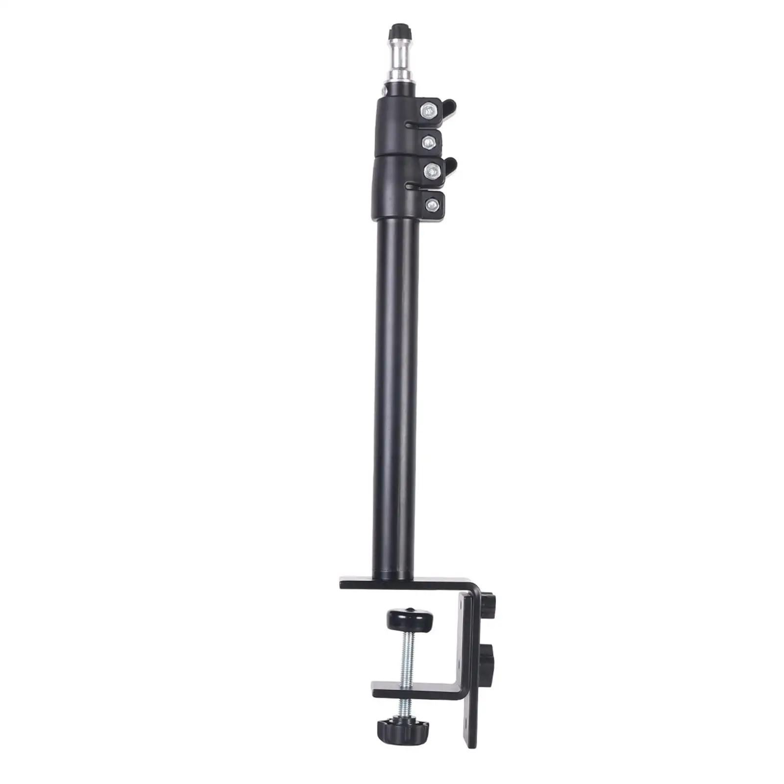 Adjustable Aluminum Alloy Camera Desk Mount with L Clamp for DSLR Camera and Video Light Stand