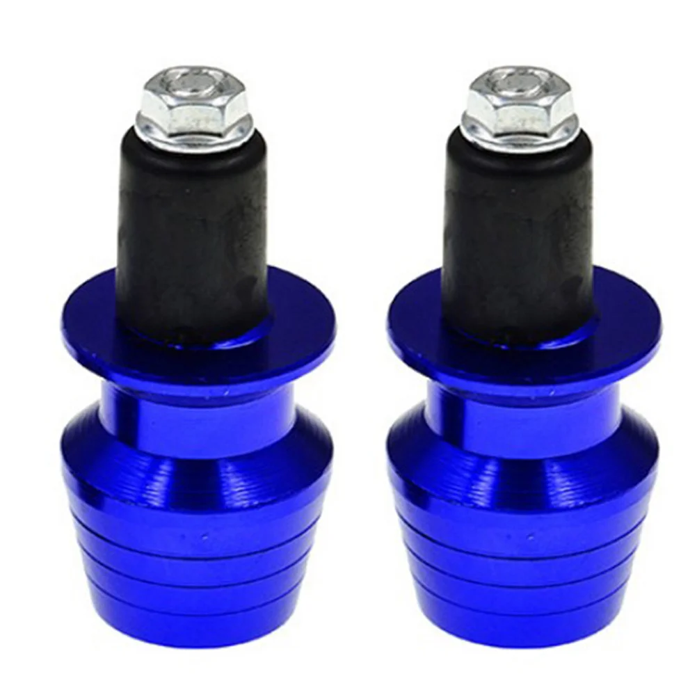 

2 pcs Universal Motorcycle Aluminum Handlebar End Plugs Blue Minimalist Anti-Vibration Grip Ends For Handlebars Vehicle