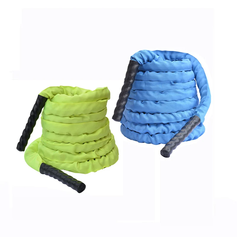 

Custom Logo Home Gym 25mm 38mm 50mm Workout Power Strength Training 2.8M 3M 9M 12M Sport Nylon Battle Rope With Cover