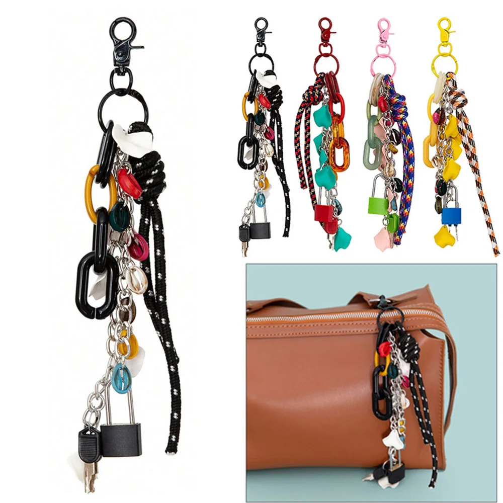 1pc Multi-Functional Diy Acrylic Bag Charms Keychain Lock Chain For Cute Lady Phone Case Hanging Ornaments Y2k Bag Accessories