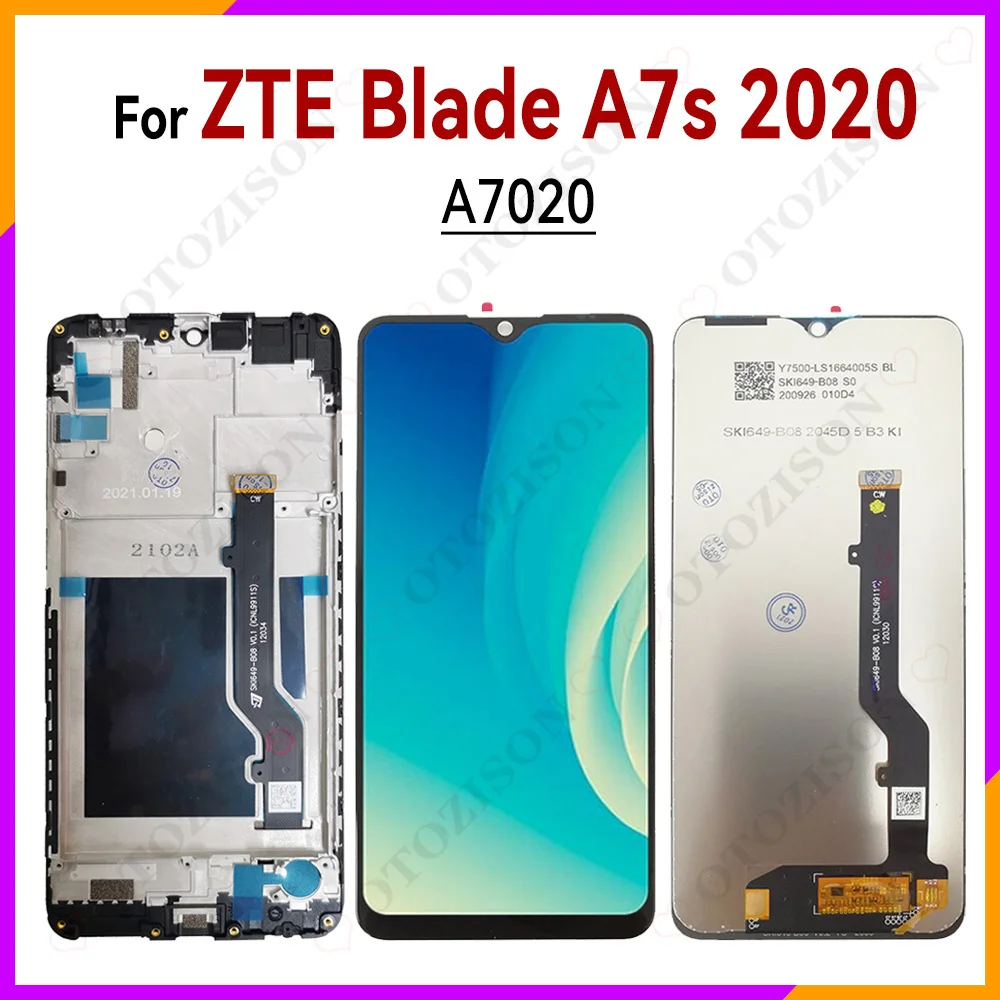 Pantalla para ZTE Blade A7s 2020 LCD A7020 LCD con marco de pantalla táctil Sensor digitalizador montaje A7s 2020 reemplazo de pantalla