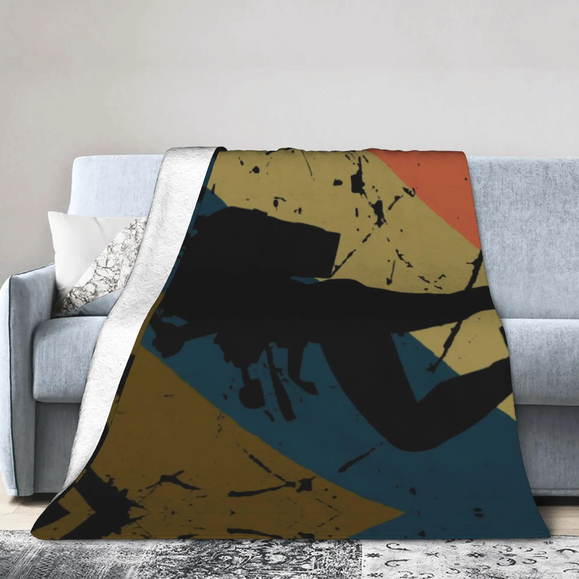 Custom Vintage Scuba Diving Blankets Warm Flannel Diver Dive Throw Blanket for Sofa Bedroom Bedding