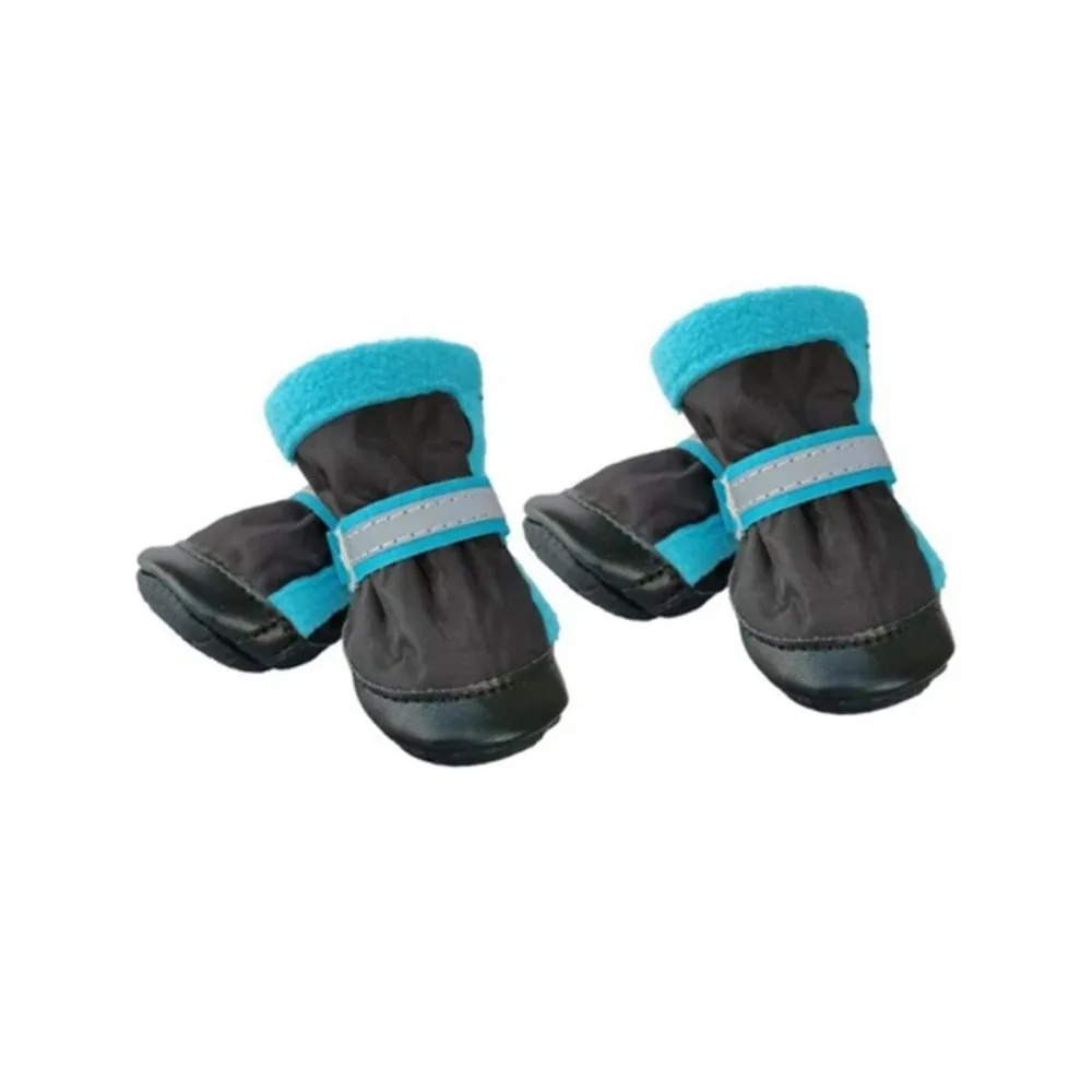 

4pcs/set Reflective Dog Shoes Wear-resistant Anti Slip Pet Foot Covers Adjustable Breathable Pet Paw Protector Floor