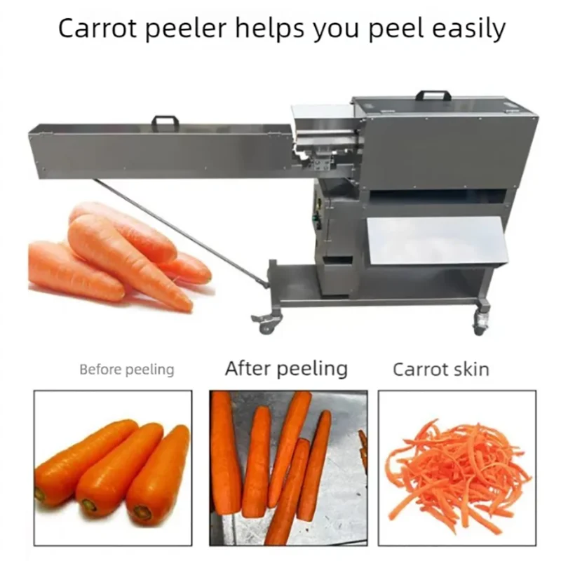 Industrial Carrot Peeler Machine with Heavy-Duty Structure Baby Carrot Peeling Machine for Large-Scale Production Lines