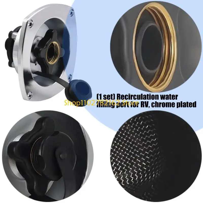 

547B Universal RVs Water Fill Inlet Builtin Check Valves Hose Adapter Not Return Leak Prevention Mechanism PP Construction