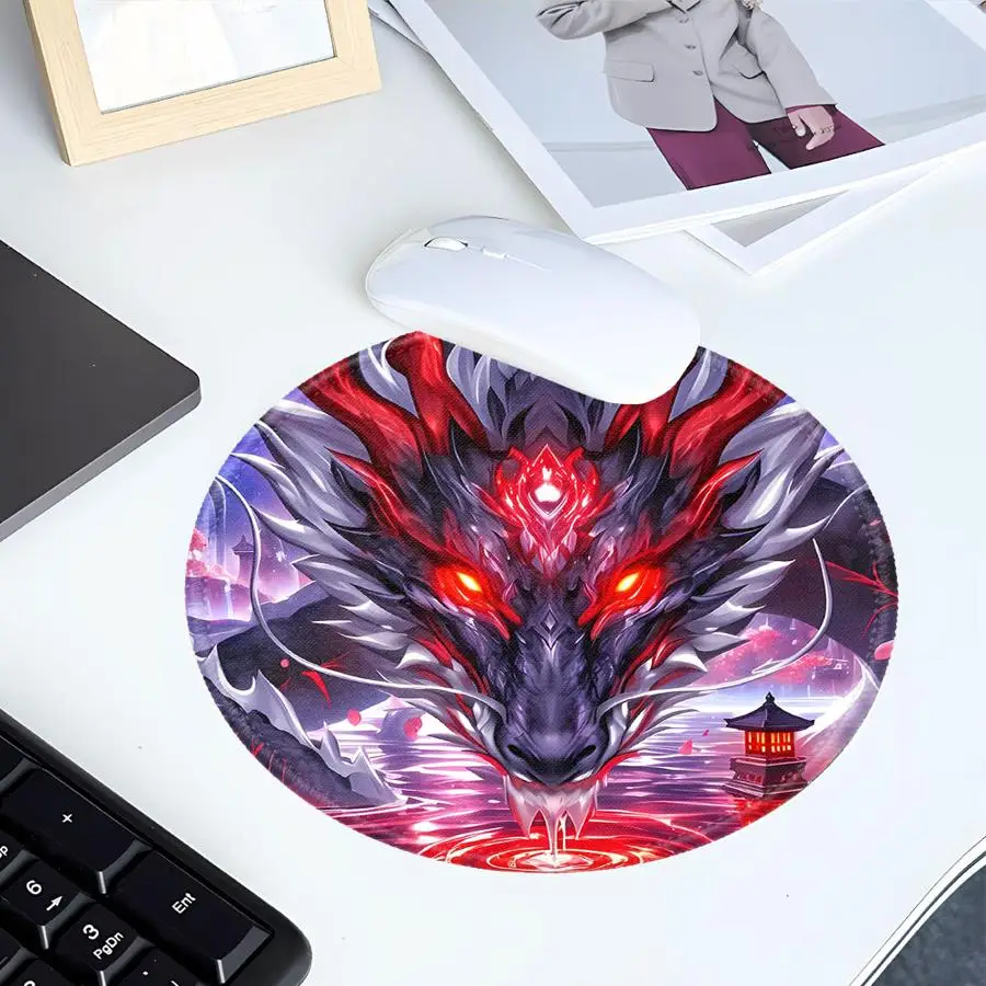 Red Dragon rubber 1pc Mouse Pad office Pad Game Console Pad Keyboard Mouse Pad Computer Laptop Pad Desk accessories view 3