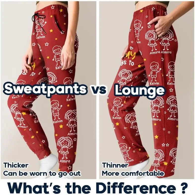 กางเกงชุดนอน - ของขวัญคริสต์มาสที่มีรูปหน้าแบบกำหนดเอง เหมาะสำหรับครอบครัว เพื่อน และการหัวเราะในวันหยุด