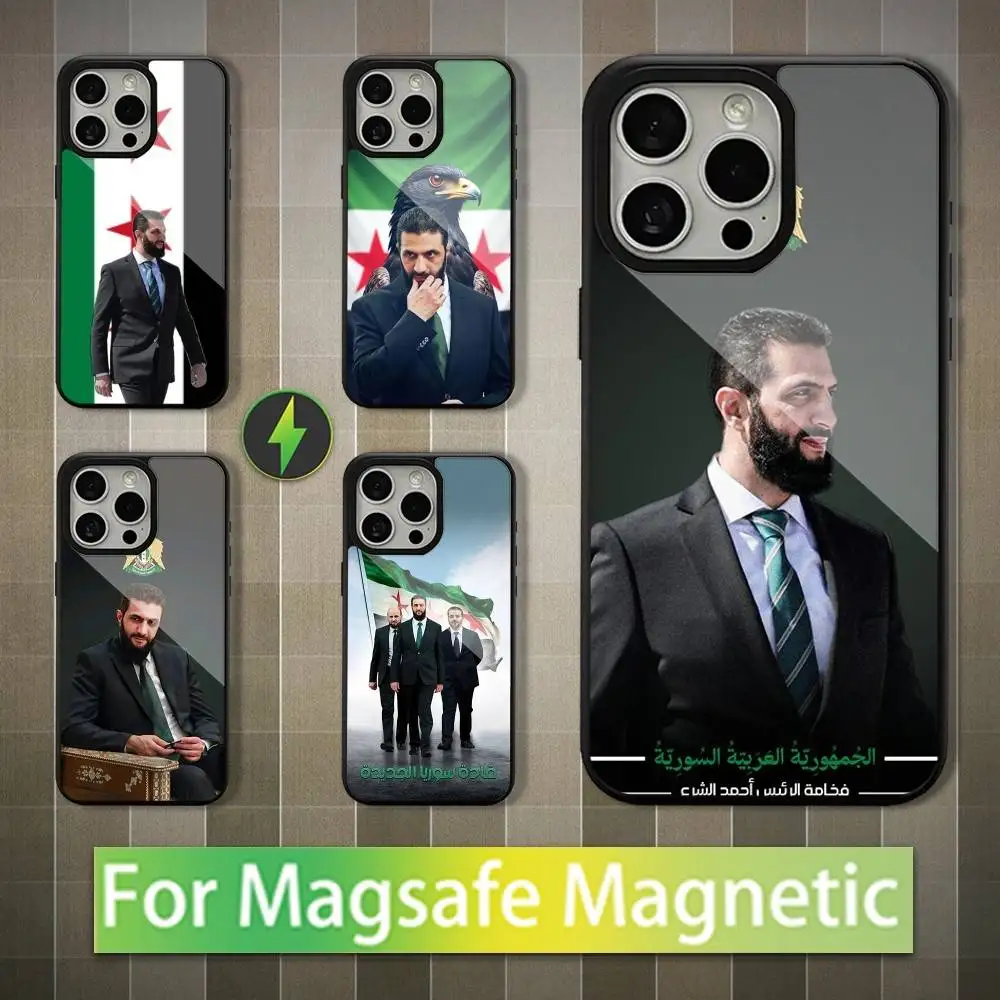 

Ahmed Al Sharaa Syria Flag Phone Case For iPhone 16,15,14,13,12,11,Pro,Max,Plus,Mini,Magsafe,Magnetic Wireless Charging Case