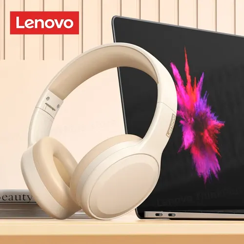 Lenovo-auriculares inalámbricos TH30, cascos con Bluetooth 5,3, plegables, deportivos, con micrófono, para música, 250mAh