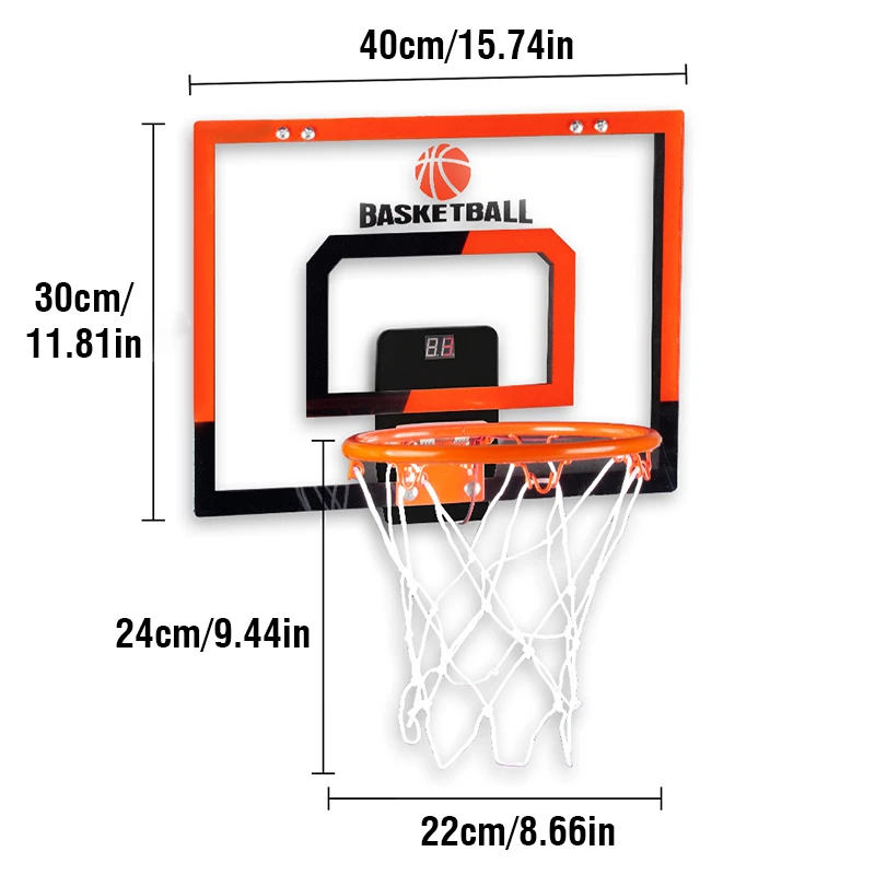 Juguetes de tablero de baloncesto para niños, tablero de baloncesto con puntuación electrónica, juego de disparos, juguete deportivo para interiores y exteriores, regalo para niños y niñas